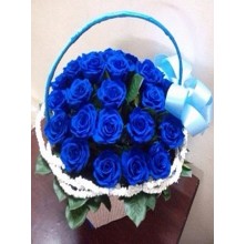 Out of the Blue - 12 Stems Basket